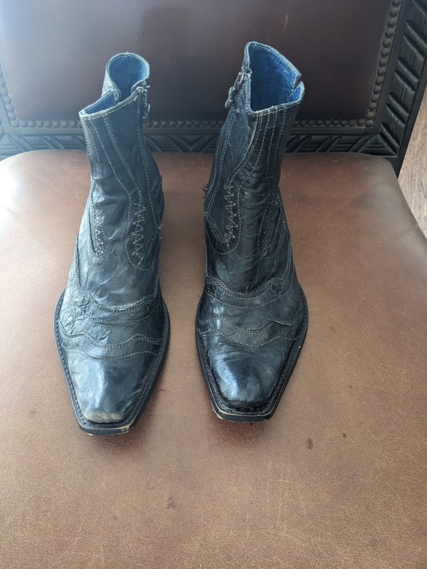 Mark Nason Leather Ankle Boots-- Rock Lives, Made In Italy, Size 9.5