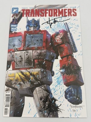 Transformers #10 2026 Battle Damage Trade Signed Tyler Kirkham NM COA Image