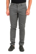 Hugo Boss Men's "Kaito2-Det-S" Tapered Slim Fit Gray Wool Pants