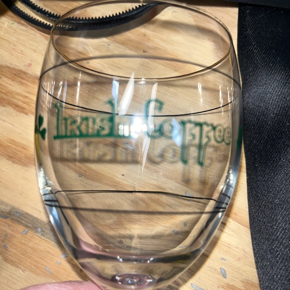 Juego de 2 vasos de café irlandeses Cristal D'Arque con adornos dorados Foto 2 de 4