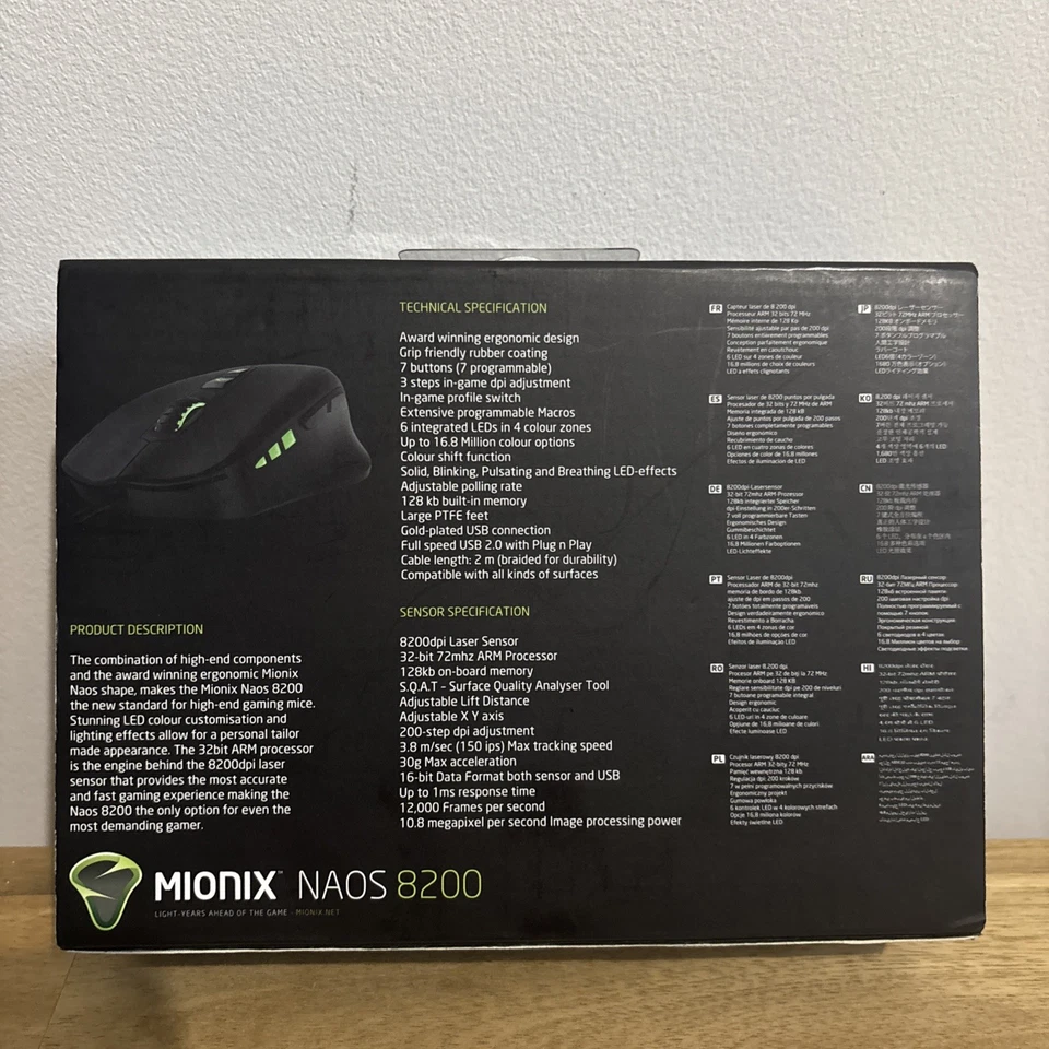 Mionix AVIOR AVIOR 8200 Gaming Mouse, High DPI BRAND NEW & SEALED - Image 2 of 4