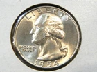 1954 D washington quarter dollar silver US coin