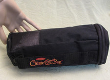 as is 9" Generations Create a Bag small oblong black mini duffel heavy fabric