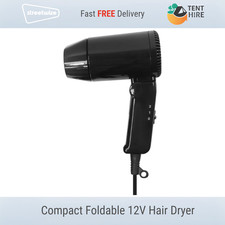 Streetwize 12V Hair Dryer Portable With Folding Handle Camping Caravan Motorhome
