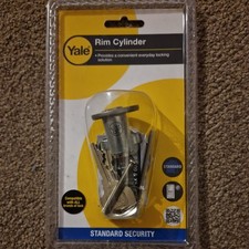 Yale Replacement Rim Cylinder Door Lock Silver P-1109-CH BRAND NEW 2 Keys