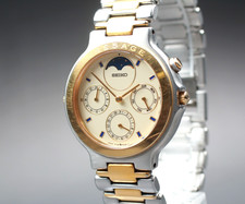 Orologio Uomo Vintage [Exc+5] SEIKO Presage 7F38-6040 Quarzo Fasi Lunari Oro ...