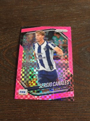 2025-26 Panini Prizm FIFA Sergio Canales Monterrey Pink Checkerboard 17/75