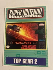 SNES Top Gear 2 VIDPRO Card Toys R Us Display Card