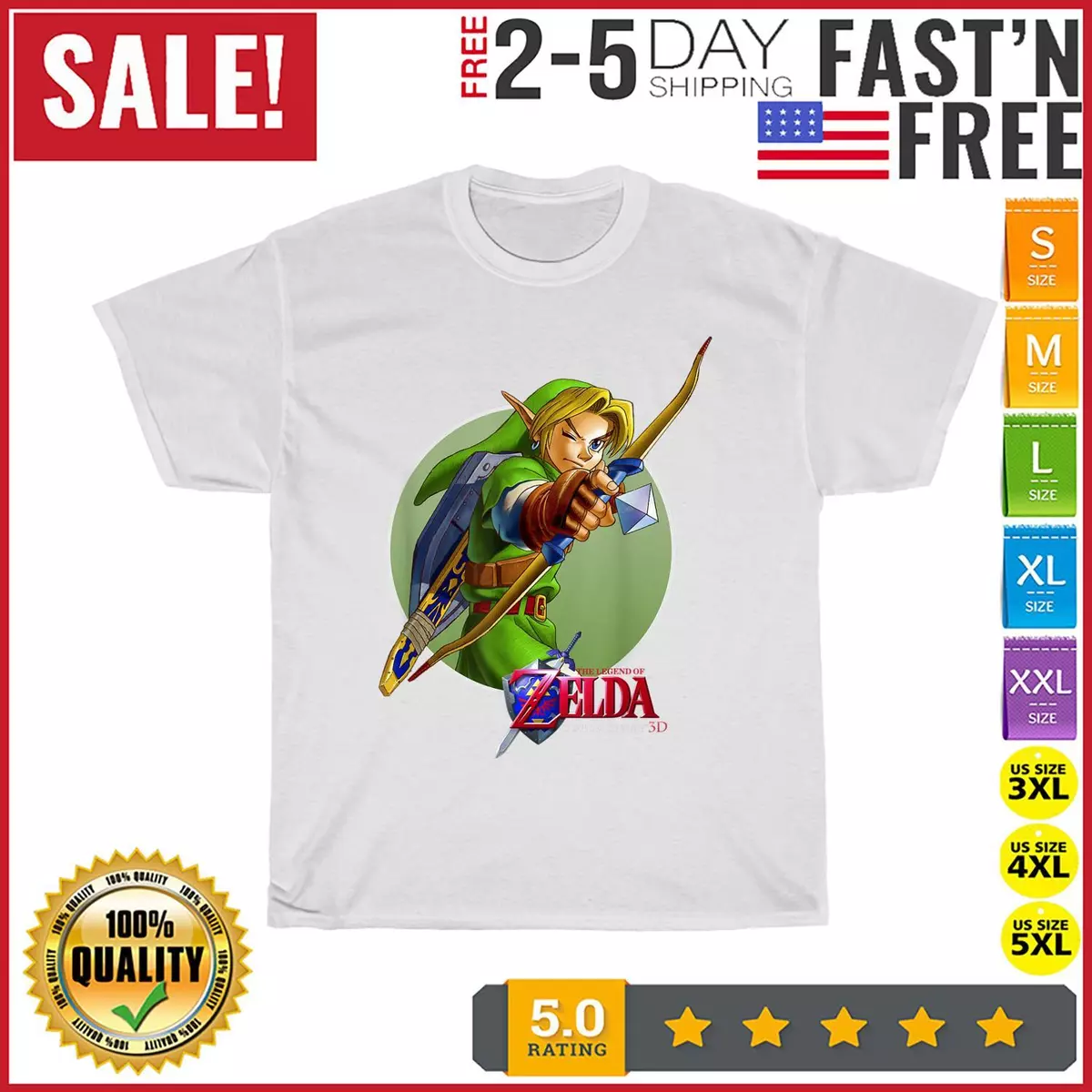 Men's Nintendo Legend Of Zelda Ocarina Of Time T-shirt : Target