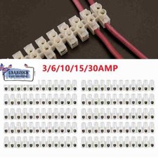 Terminal 10PCS 3/6/10/15/30AMP Dual Row Strip Screw Terminal Barrier Block 12PIN