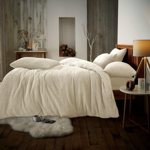 Teddy Duvet Sets Luxury Duvet Quilt Covers Cosy Warm Cozy Fleece Soft Bedding - Picture 8 of 9