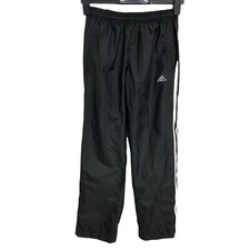 Adidas Boy's Black Three Strip Track Pants Size M