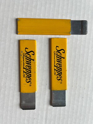 3 Vintage Schweppes Soda Box Cutter for Razor Blades in Good Condition