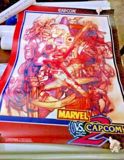 MARVEL VS CAPCOM 2 arcade poster RARE sega naomi cps2