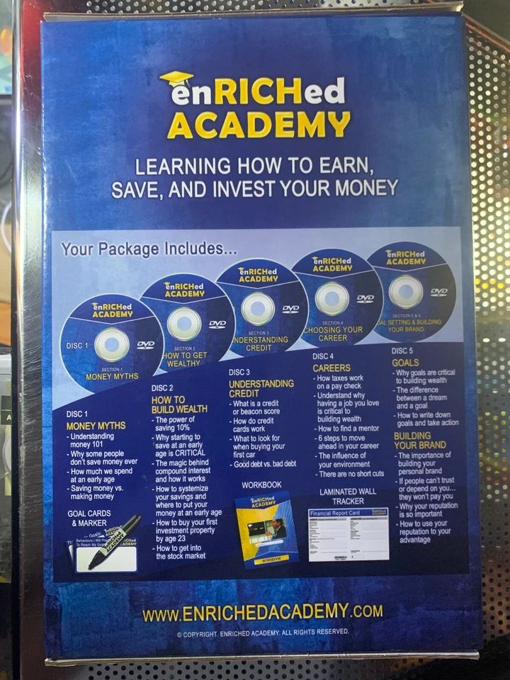 EnRICHed Academy Smart Start for Financial Genius 5-DVD Disc Set SEALED - Image 2 of 4