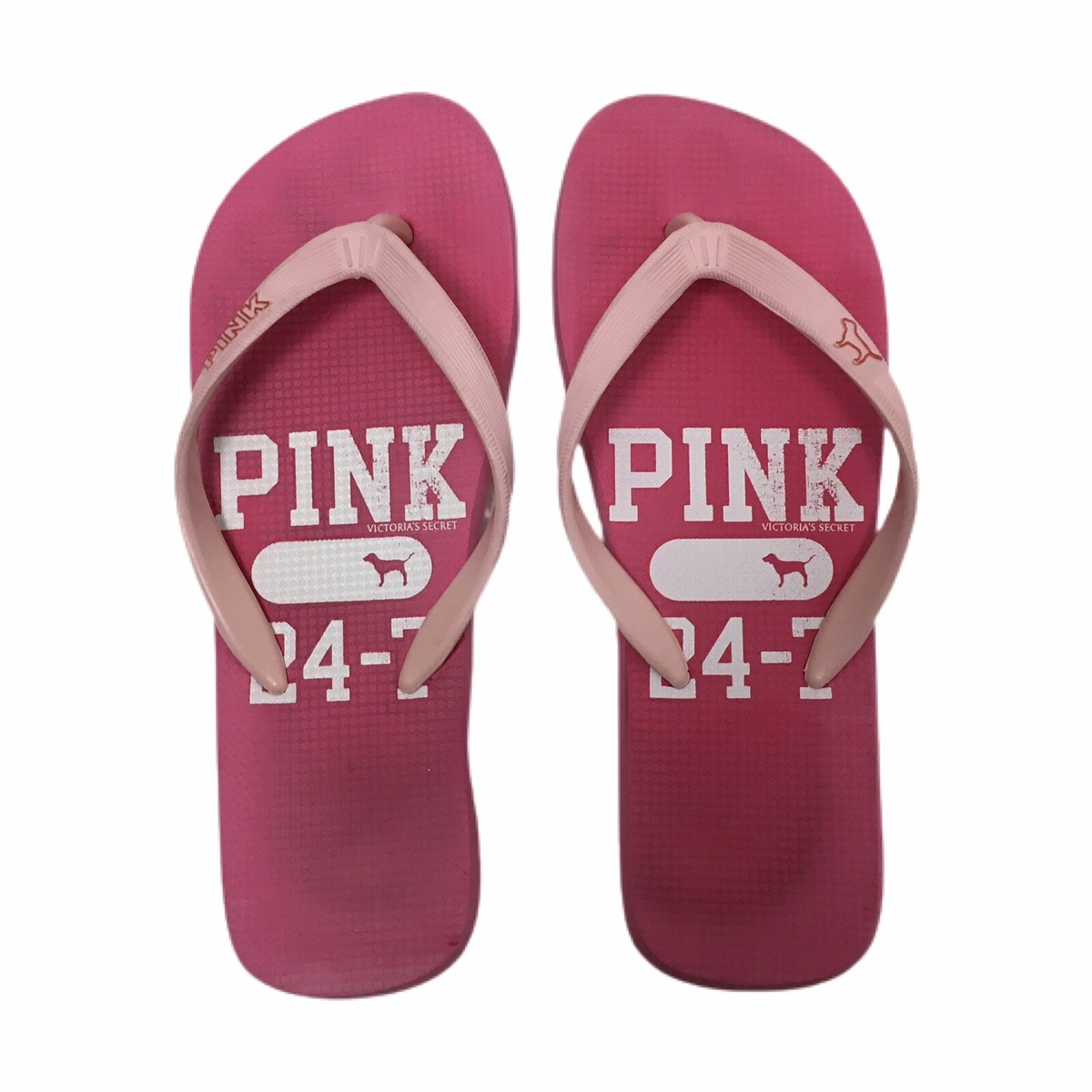 PINK 24-7 Flip Flop Sandals Victoria's Secret Love Pink Light Pink
