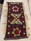 Antique Vintage  Uzbek Embroidery Suzani Table Cloth Throw. 121x58cm