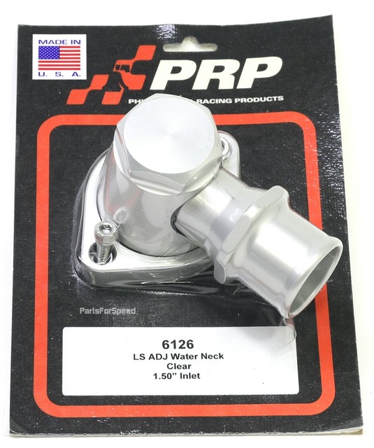 PRP 6126 GM Chevy LS LS1 LS2 LS6 V8 Billet Swivel Water Neck Thermostat