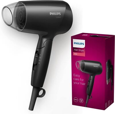 Philips Serie BHC010 1200w Haartrockner Fön EssentialCare Reisefön Einklappbarer