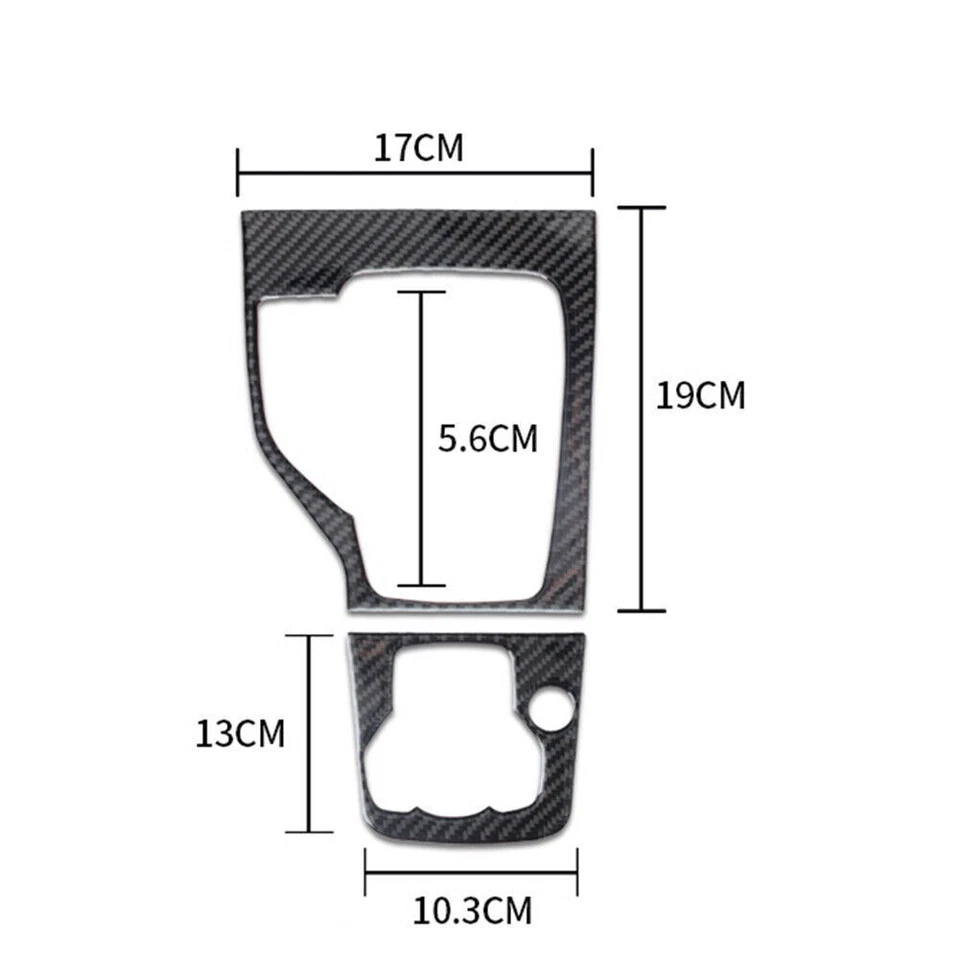 Cubierta de panel de cambio de marchas automático de fibra de carbono 2 piezas para Mazda3 Axela 2013-2016 Foto 2 de 4