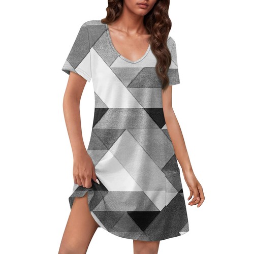 Women's Casual Sundress With Pockets Summer Boho Beach Dress Floral Blouses For - Picture 8 of 42