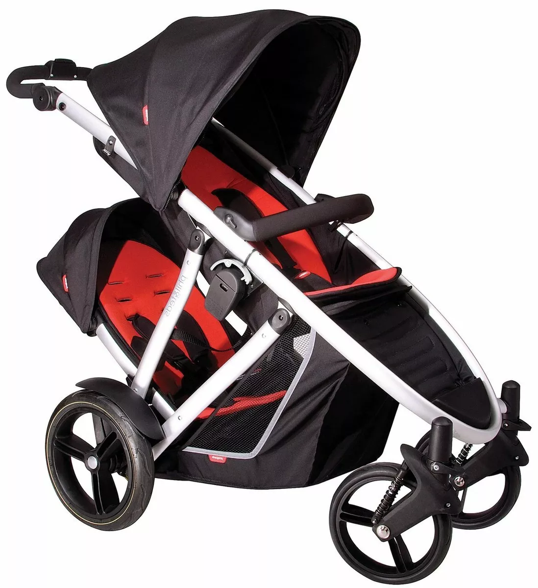 Phil & Teds 2012 Verve Stroller & Double Seat in Red & Black New