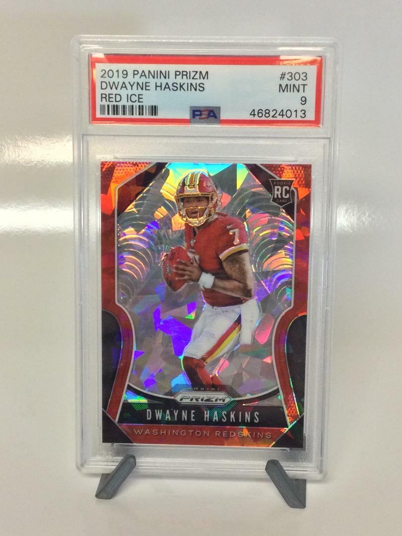 2019 Panini Prizm Red Ice #303 Dwayne Haskins Washington Redskins RC PSA 9 MINT