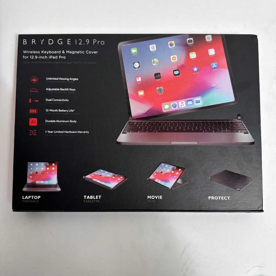 Brydge BRY6022 Pro 12.9 Wireless Bluetooth Keyboard - Space Gray - Image 4 of 4