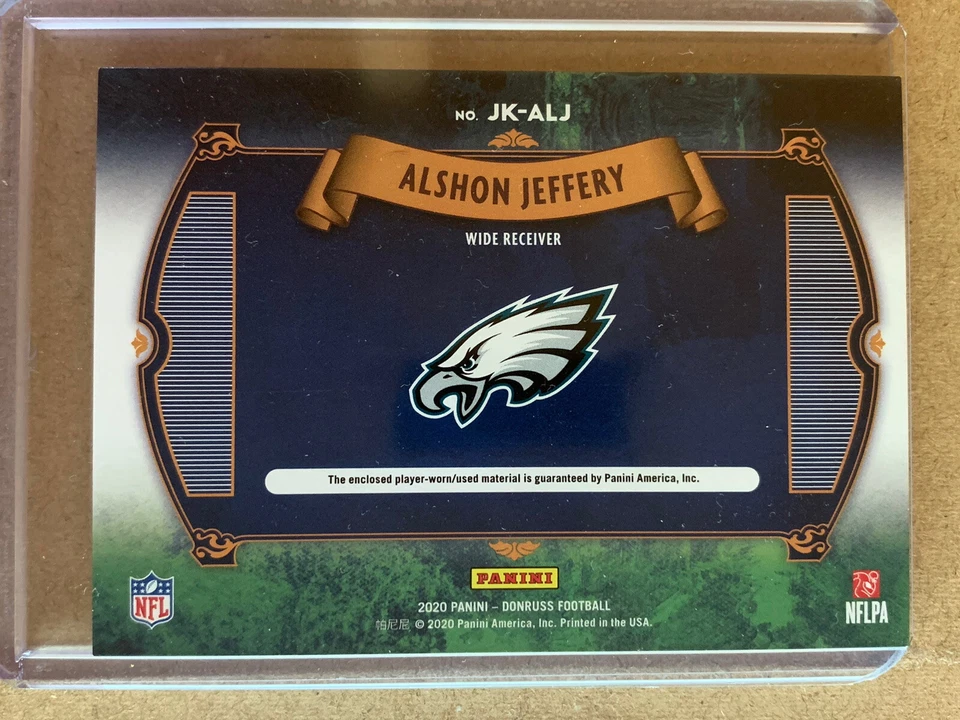 Alshon Jeffrey 2020 Panini Donruss patch Jersey Kings 194/299 - Image 2 of 2