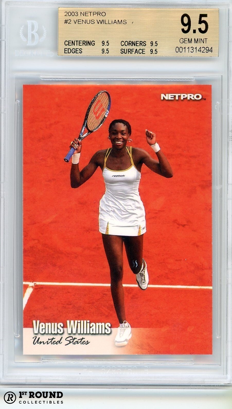Venus Williams 2003 NetPro #2 Base Price Guide - Sports Card Investor