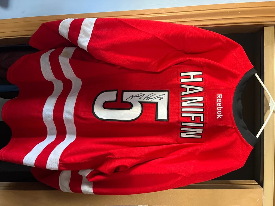 Noah Hanifin Signed 2015 Home Hurricanes Jersey (Reebok)  - Image 2 of 2
