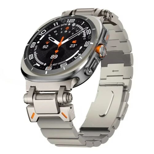 Luxury Titanium Strap For Samsung Galaxy Watch Ultra 47mm Mens Metal Band - Picture 4 of 6