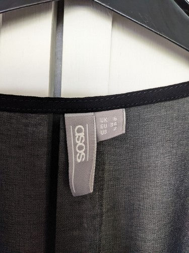 ASOS Black Beach Wrap Size 6 - Picture 3 of 4
