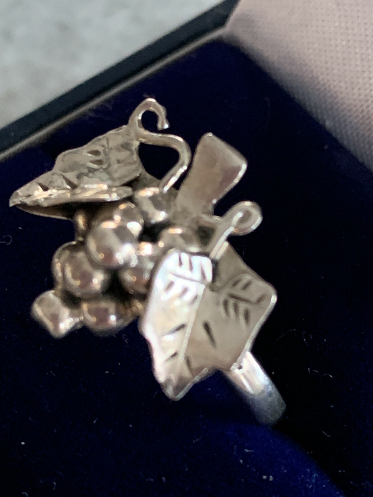 Vintage Solid Silver Ring Size Q Tested Silver  G… - image 3