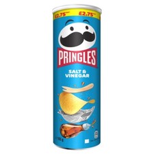 Pringles Salt And Vinegar Crisps Sncaks 6 x 165g Price Marked Packs