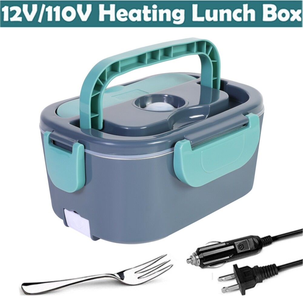 12V Car Portable Food Heating Lunch Box Set Electric Heater For Trucks Office US