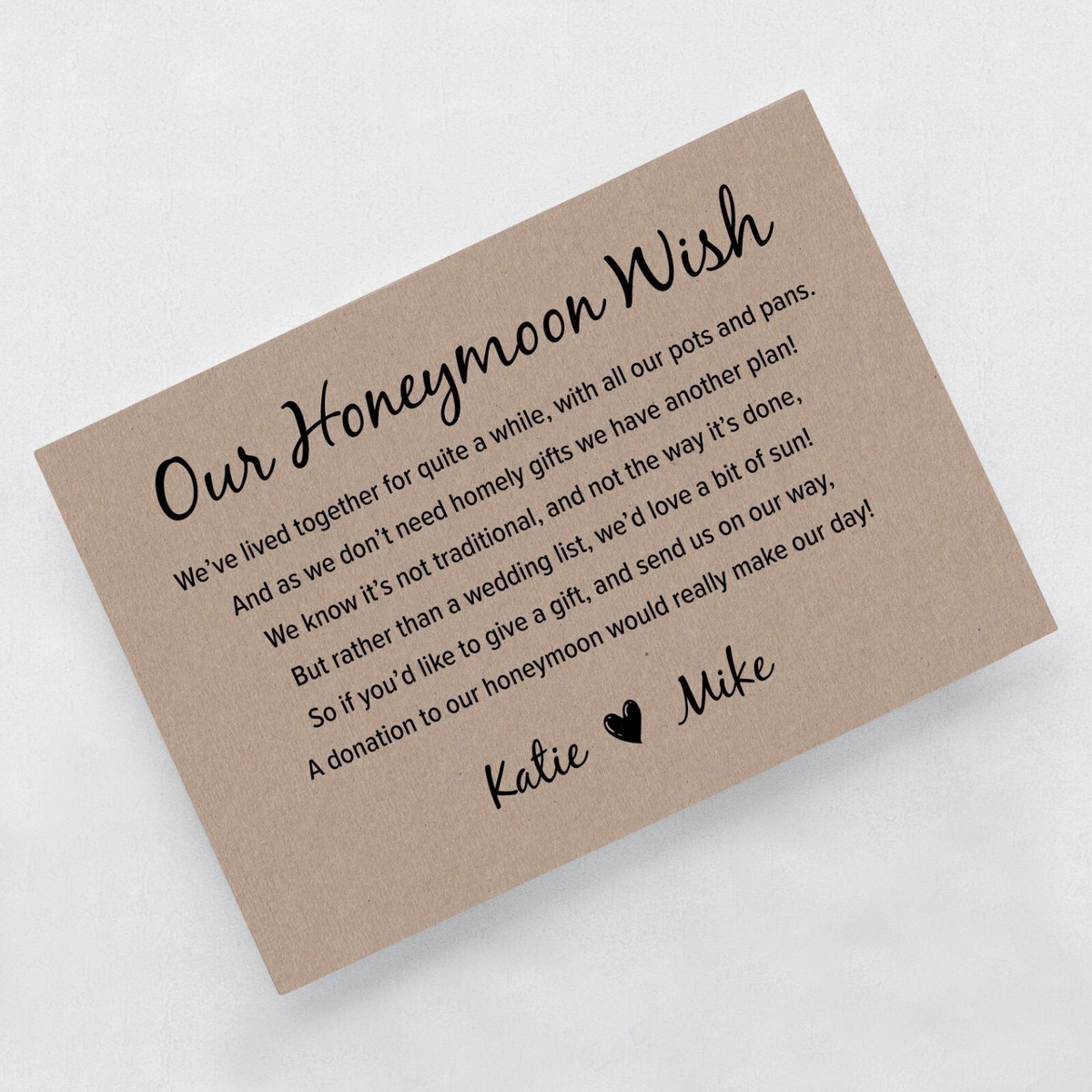 Weddng, Honeymoon Wsh Card, Weddng Money Poem, Honeymoon Fund Card - View #7