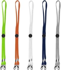 Adjustable Face Mask Holder Lanyards Around Neck 5 Count for Men, Women  Kids