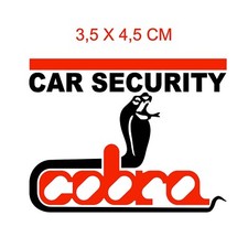 2X Adesivi Cobra Security Adesivo prespaziato Allarm System  Sicurezza Auto PRO