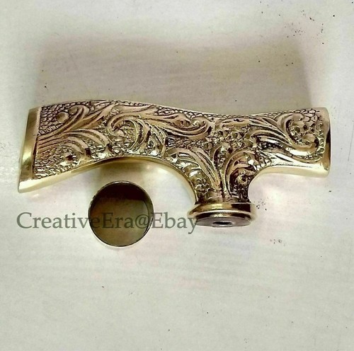 Victorian Brass T Head for Walking Stick Brass Only Handle Fancy Cane style Gift - Picture 4 of 4