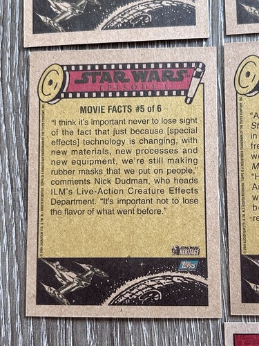 Star Wars Red Cards 2004 Topps Heritage Lot of 10 - Afbeelding 20 van 24