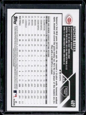 2023 Topps Series 2 SPENCER STEER Royal Blue Rookie RC #489