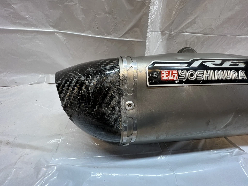 08-20 Yamaha Yzf R6 YOSHIMURA Y-Series Exhaust Pipe Muffler Slip On Can - Image 2 of 4