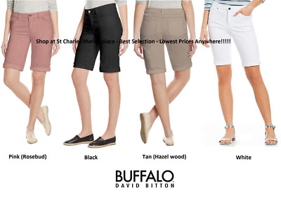 Buffalo Ladies' Bermuda Mid-Rise Short, Super Soft, Choose Color/Size, NWT