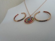 Avon Studio 1886 2 Pc Multi-Color Pave Neckla...