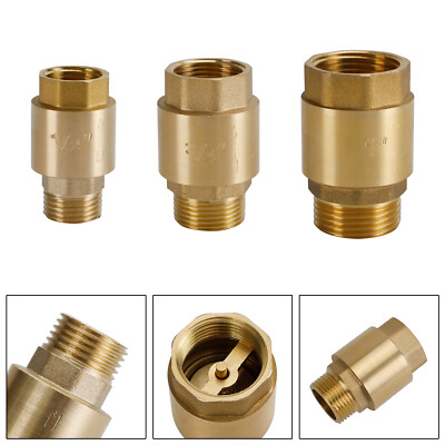 #ad Brass Check Valve G1 2quot; G3 4quot; G1quot; M To F Thread Non Return Backflow Prevent US $18.89