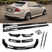 For Acura Tl 2004-2008 Front Bumper Lip Splitter Spoiler Glossy Black Body Kit