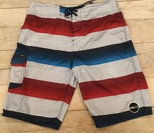 O'Neill California Classics Board Shorts Santa Cruz Fresh 30 Swim Red White Blue