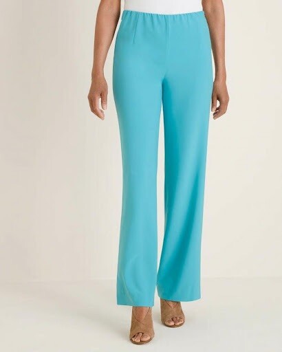 NWT $69 CHICO'S Sz 0.5 (US 6) Wide Leg Side Zip Pants Aqua Blue | eBay
