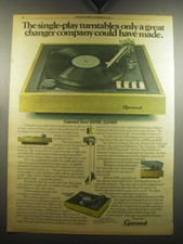 1974 Garrard Zero 100SB Turntable Advertisement